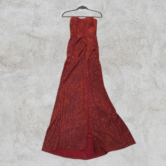 Sparkle Red Cocktail Prom Dress - Social Contour - Size 1 - Picture 1 of 8